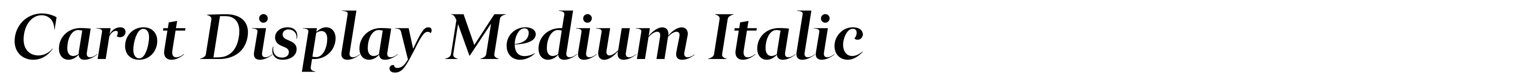 Carot Display Medium Italic